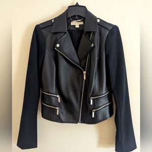 Michael Kors Black Viscose Moto Jacket